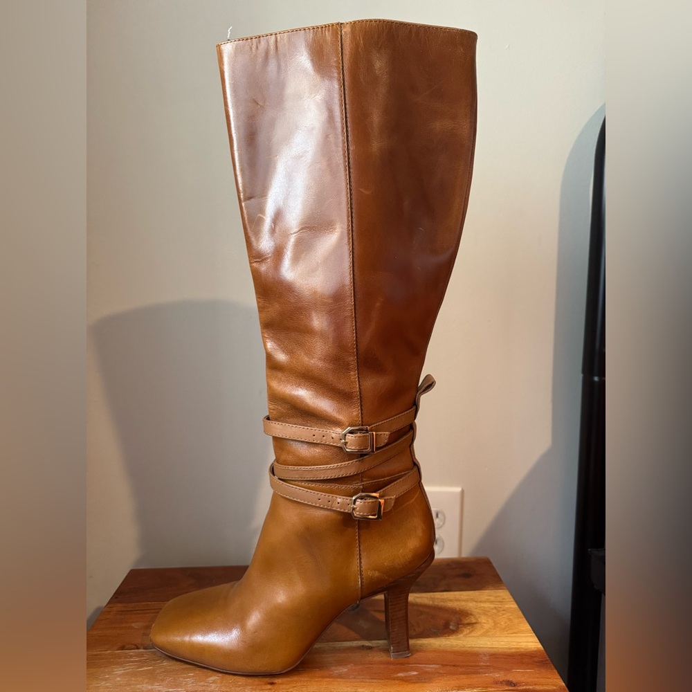 Louise et Cie Brown Leather Heeled Boots - Picture 2 of 7